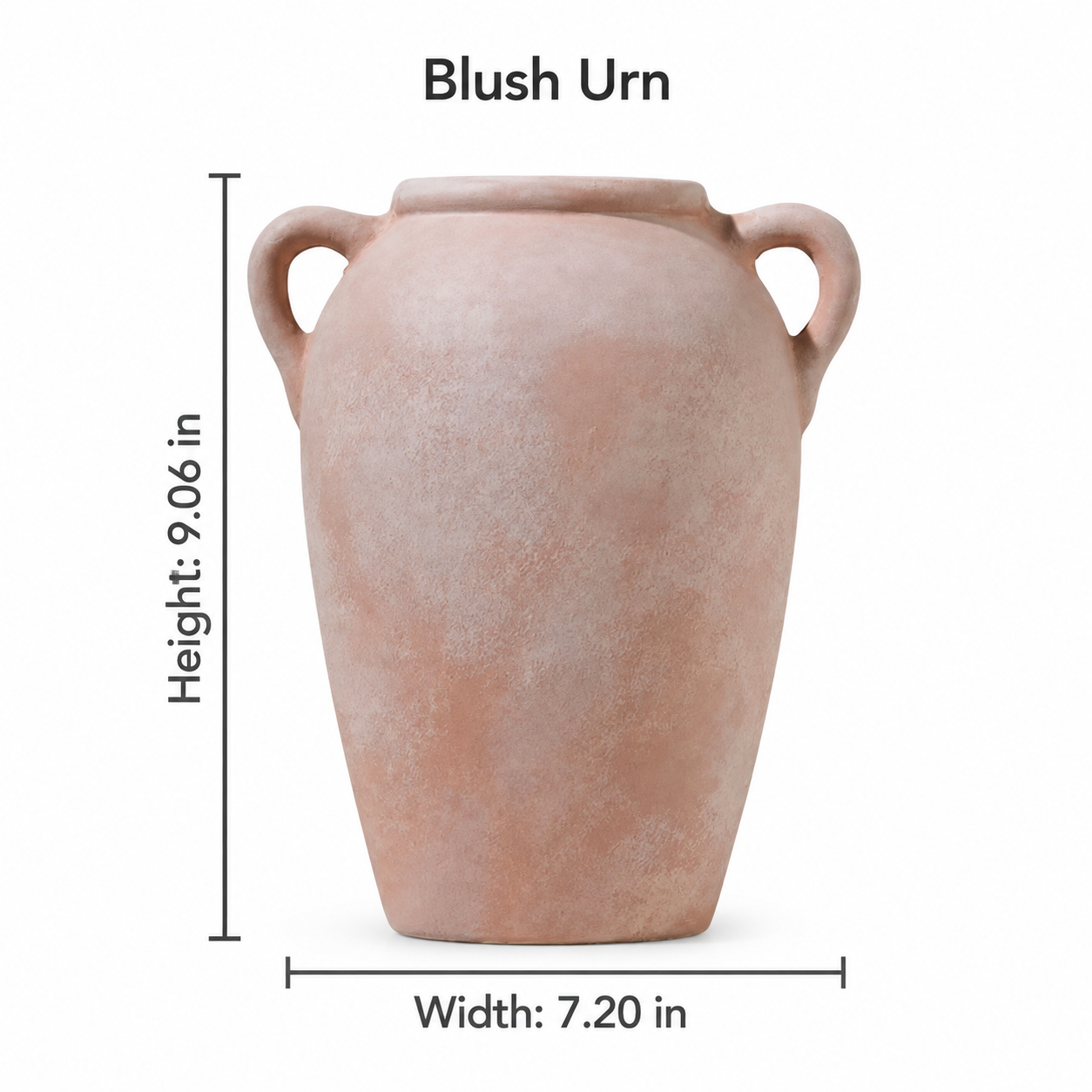 Warm Ivory Textured Ceramic Vase with Twin Handles